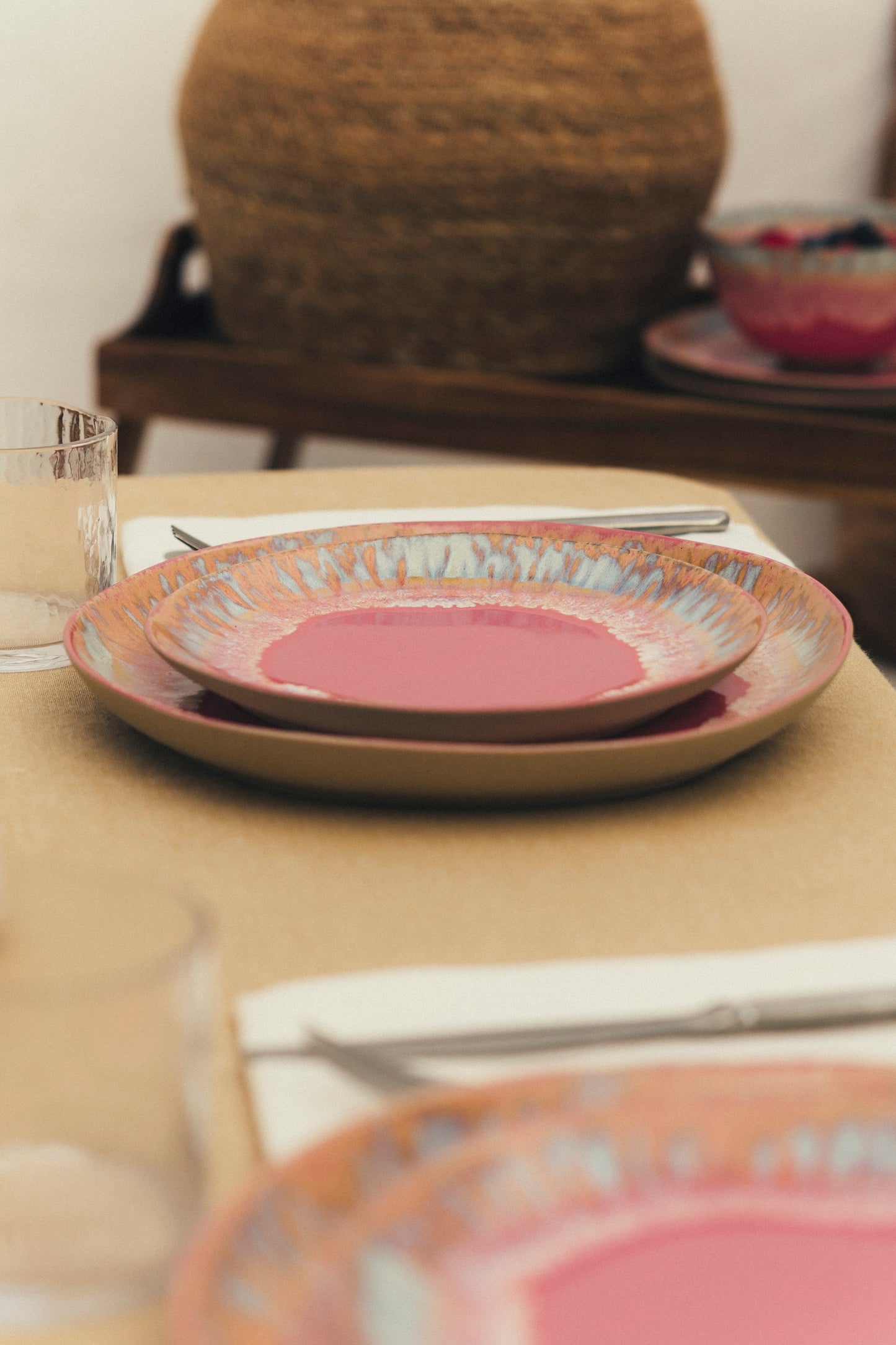 All plates set Pôr do sol 18 pieces